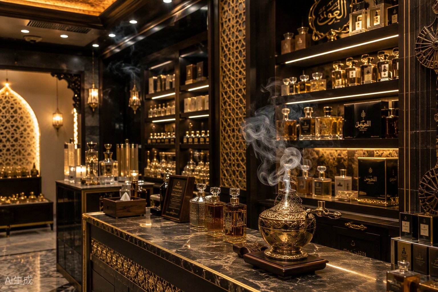 محل عطور فاخر يستخدم كاشلي